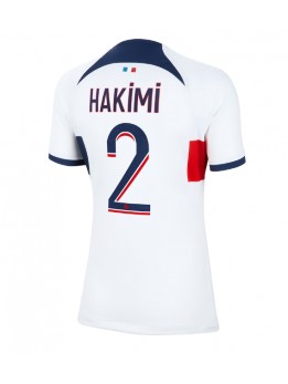 Billige Paris Saint-Germain Achraf Hakimi #2 Bortedrakt Dame 2023-24 Kortermet